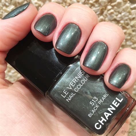 chanel black pearl nail polish|chanel black pearl nail color.